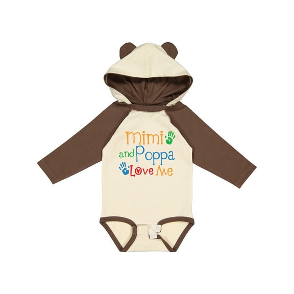 Inktastic Mimi and Poppa Love Me Boys or Girls Long Sleeve Baby Bodysuit