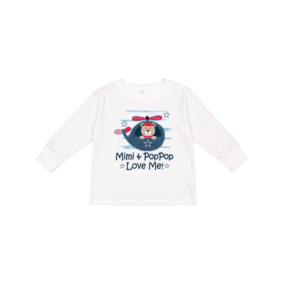 Inktastic Mimi and Poppop Love Me Boys Long Sleeve Toddler T-Shirt