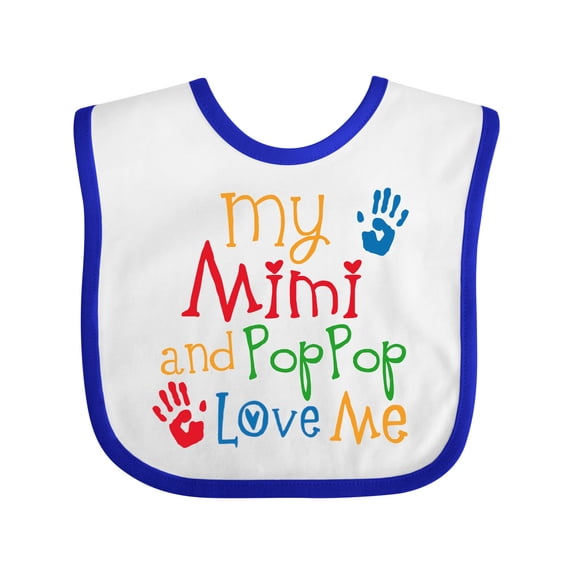 Inktastic Mimi and Poppop Love Me Boys or Girls Baby Bib
