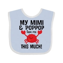 Inktastic Mimi and Poppop Love Me Boys or Girls Baby Bib