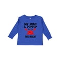 thumbnail image 1 of Inktastic Mimi and Poppop Love Me Boys or Girls Long Sleeve Toddler T-Shirt, 1 of 5