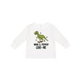 thumbnail image 1 of Inktastic Mimi and Poppop Love Me Dinosaur Boys Long Sleeve Toddler T-Shirt, 1 of 5