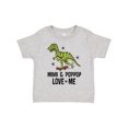 thumbnail image 1 of Inktastic Mimi and Poppop Love Me Dinosaur Boys Toddler T-Shirt, 1 of 5