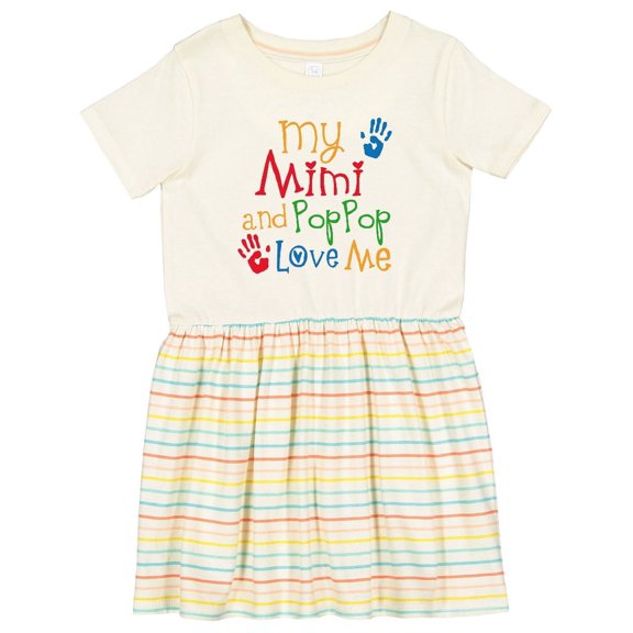 Inktastic Mimi and Poppop Love Me Girls Toddler Dress