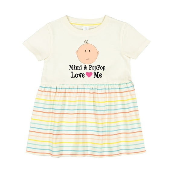 Inktastic Mimi and Poppop Love Me Grandchild Girls Baby Dress