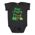 thumbnail image 1 of Inktastic Mimi and Poppop Love Me Grandson Dinosaur Boys Baby Bodysuit, 1 of 5