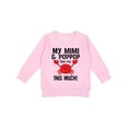 thumbnail image 1 of Inktastic Mimi and Poppop Love Me Toddler Sweatshirt, 1 of 4