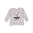 thumbnail image 1 of Inktastic Mimi and Poppy Grandchild Cat Girls Long Sleeve Toddler T-Shirt, 1 of 5