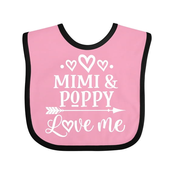 Inktastic Mimi and Poppy Love Me Baby Clothes Boys or Girls Baby Bib