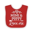 thumbnail image 1 of Inktastic Mimi and Poppy Love Me Baby Clothes Boys or Girls Baby Bib, 1 of 4