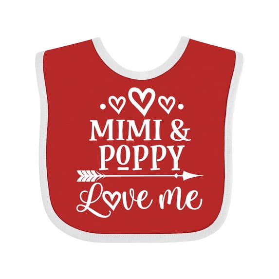 Inktastic Mimi and Poppy Love Me Baby Clothes Boys or Girls Baby Bib