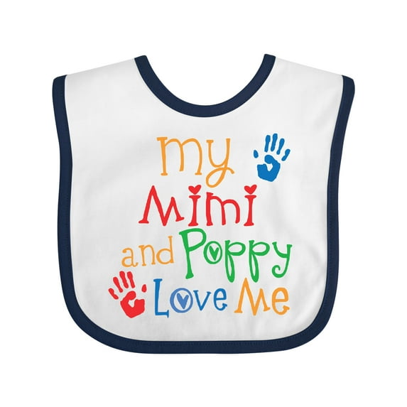 Inktastic Mimi and Poppy Love Me Boys or Girls Baby Bib