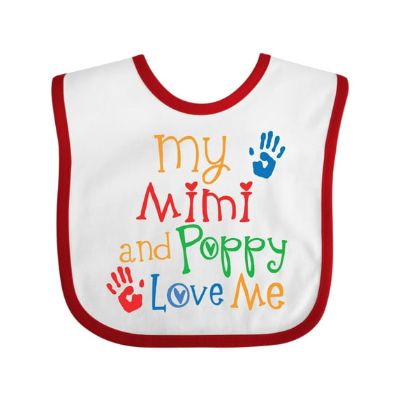 Inktastic Mimi and Poppy Love Me Boys or Girls Baby Bib