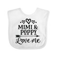 thumbnail image 1 of Inktastic Mimi and Poppy Love Me Boys or Girls Baby Bib, 1 of 4