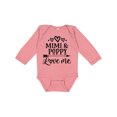 thumbnail image 1 of Inktastic Mimi and Poppy Love Me Boys or Girls Long Sleeve Baby Bodysuit, 1 of 5