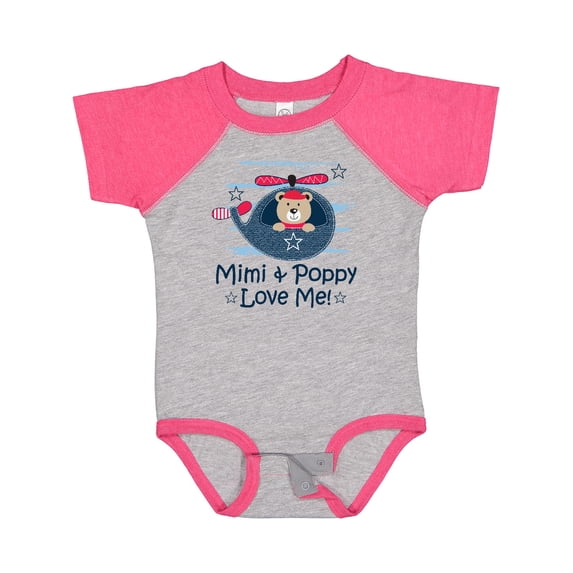 Inktastic Mimi and Poppy Love Me Grandchild Boys Baby Bodysuit