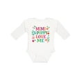 thumbnail image 1 of Inktastic Mimi and Poppy Love Me Granddaughter Girls Long Sleeve Baby Bodysuit, 1 of 5