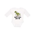 thumbnail image 1 of Inktastic Mimi and Poppy Love Me Grandson Boys Long Sleeve Baby Bodysuit, 1 of 5