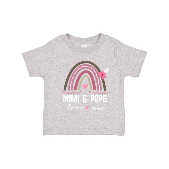Inktastic Mimi and Pops Grandchild Rainbow Girls Toddler T-Shirt