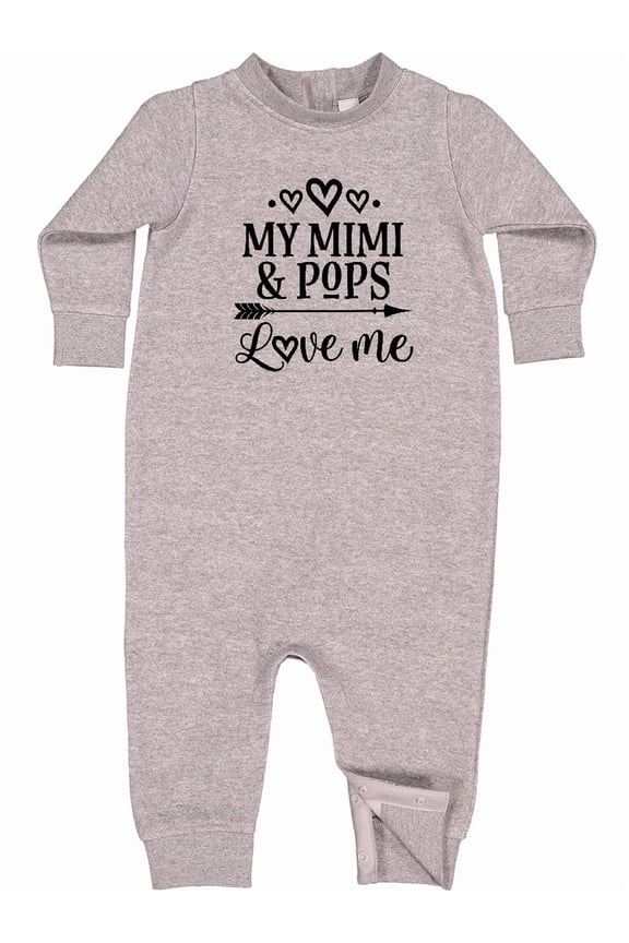 Mimi and Pops Love Me Baby Fleece Romper