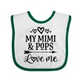 thumbnail image 1 of Inktastic Mimi and Pops Love Me Girls Baby Bib, 1 of 4