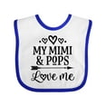 thumbnail image 1 of Inktastic Mimi and Pops Love Me Girls Baby Bib, 1 of 4