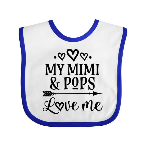 Inktastic Mimi and Pops Love Me Girls Baby Bib