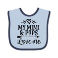 thumbnail image 1 of Inktastic Mimi and Pops Love Me Girls Baby Bib, 1 of 4