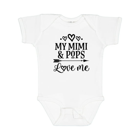 Inktastic Mimi and Pops Love Me Girls Baby Bodysuit