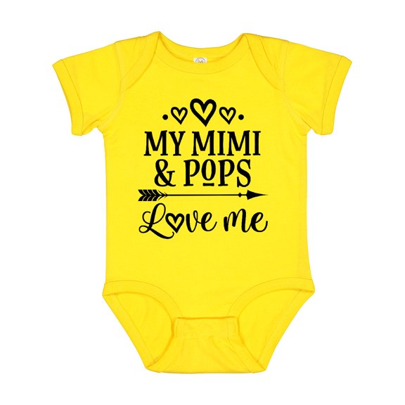 Inktastic Mimi and Pops Love Me Girls Baby Bodysuit