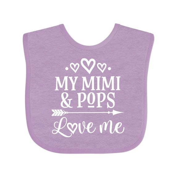 Inktastic Mimi and Pops Love Me Granddaughter Girls Baby Bib