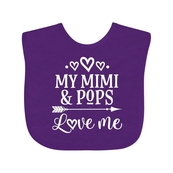 Inktastic Mimi and Pops Love Me Granddaughter Girls Baby Bib