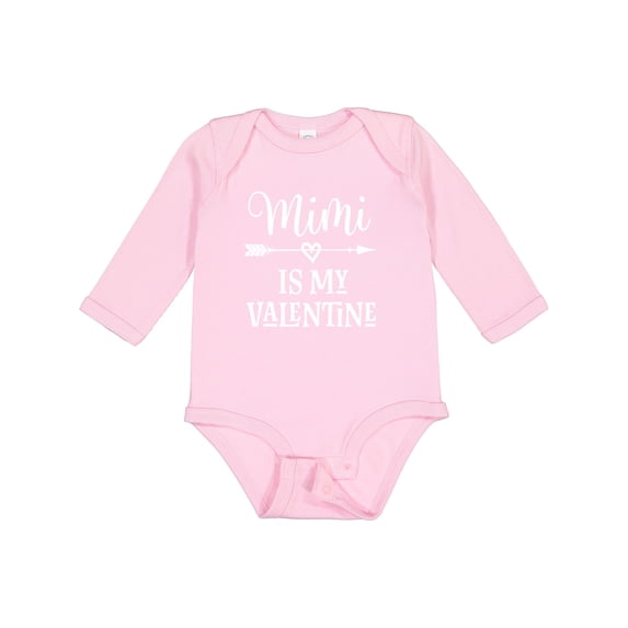 Inktastic Mimi is My Valentine Boys or Girls Long Sleeve Baby Bodysuit
