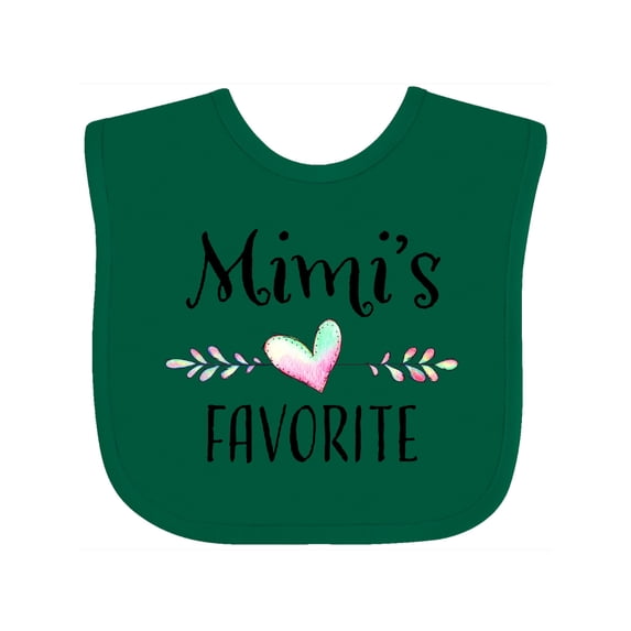 Inktastic Mimi's Favorite- Heart Grandchild Boys or Girls Baby Bib