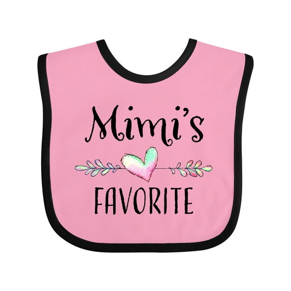 Inktastic Mimi's Favorite- Heart Grandchild Boys or Girls Baby Bib
