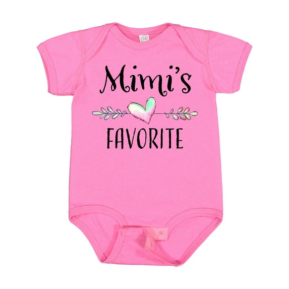 Inktastic Mimi's Favorite- Heart Grandchild Boys or Girls Baby Bodysuit