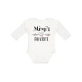 thumbnail image 1 of Inktastic Mimi's Favorite- Heart Grandchild Boys or Girls Long Sleeve Baby Bodysuit, 1 of 5