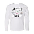 thumbnail image 1 of Inktastic Mimi's Favorite- Heart Grandchild Long Sleeve Youth T-Shirt, 1 of 5