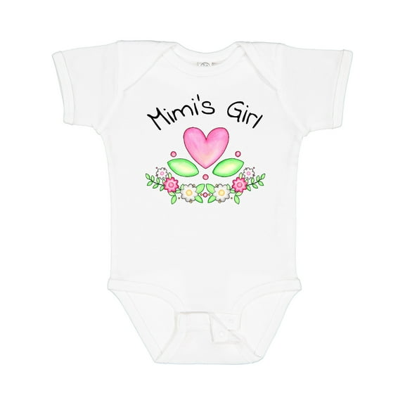 Inktastic Mimi's Girl- Heart Flowers Girls Baby Bodysuit
