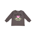 thumbnail image 1 of Inktastic Mimi's Girl Heart Flowers Girls Long Sleeve Toddler T-Shirt, 1 of 5