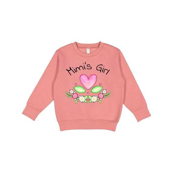Inktastic Mimi's Girl Heart Flowers Toddler Sweatshirt