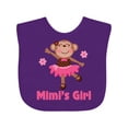 thumbnail image 1 of Inktastic Mimi's Girl Monkey Girls Baby Bib, 1 of 4