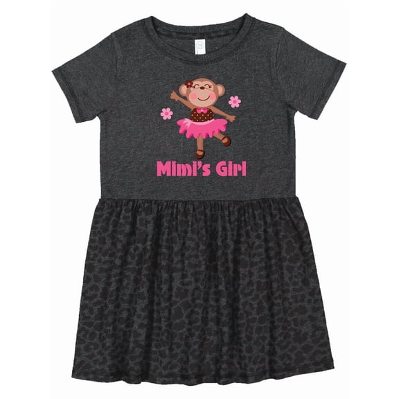 Inktastic Mimi's Girl Monkey Girls Toddler Dress