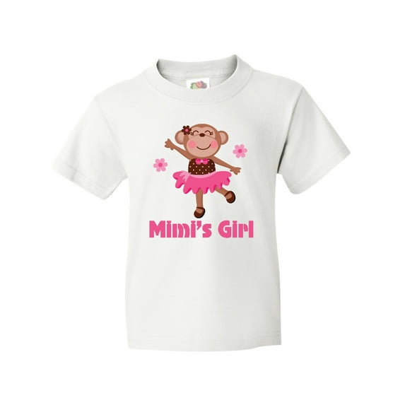 Inktastic Mimi's Girl Monkey Youth T-Shirt