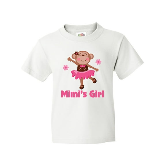 Inktastic Mimi's Girl Monkey Youth T-Shirt