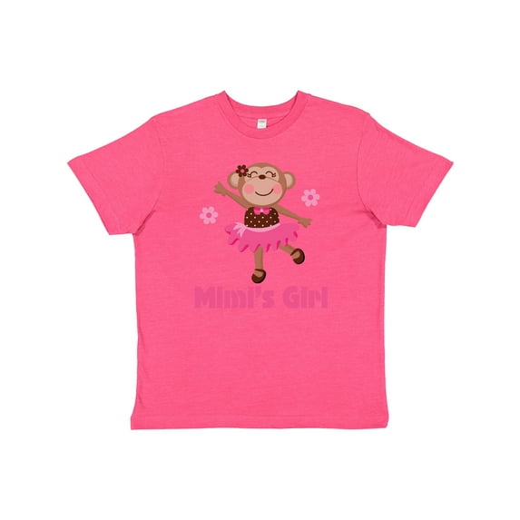 Inktastic Mimi's Girl Monkey Youth T-Shirt