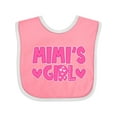 thumbnail image 1 of Inktastic Mimi's Girl Pink with Hearts Girls Baby Bib, 1 of 4
