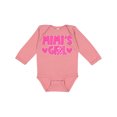 thumbnail image 1 of Inktastic Mimi's Girl Pink with Hearts Girls Long Sleeve Baby Bodysuit, 1 of 5