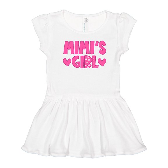 Inktastic Mimi's Girl Pink with Hearts Girls Toddler Dress