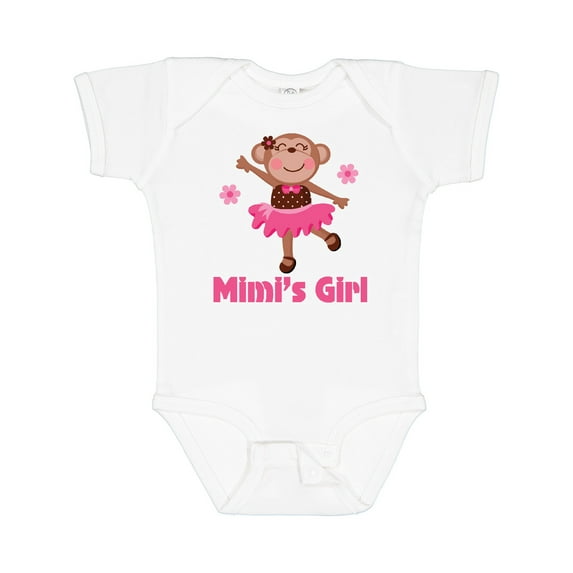 Inktastic Mimi's Girl monkey Girls Baby Bodysuit